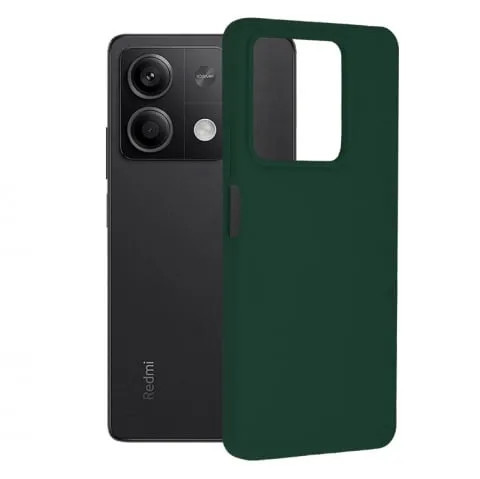 Husa Xiaomi Redmi Note 13 5G Silicon Verde Slim Mat cu Microfibra SoftEdge