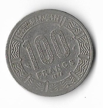 Moneda 100 francs 1975 - Ciad