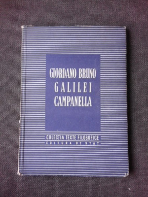 GIORDANO BRUNO. GALILEI. CAMPANELLA foto