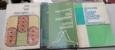 Lot 3 culegeri Matematica Algebra Geometrie Analitica Teorii foto