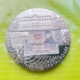 E289- Medalia UNC 1000 silingi comemorativa Austria B. v. SUTTNER argintata.