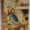 LE TURBOT A LA CHAMPEAUX , CARTE POSTALA ILUSTRATA , LITOGRAFIE SEMNATA JEAN PARIS , CU RETETA CULINARA PE VERSO , TEXT IN LB. FRANCEZA , 1946