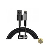 Cablu Date si Incarcare USB-A - Lightning Baseus Tungsten Gold 20W 1m Negru CALWJ-01