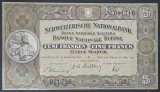 5 Franci 1952 National Bank Elvetia VF+