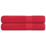 Gossi prosoape de sauna, frogn, 2 buc., rosu, 80x200 cm, 360 g/m2
