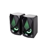 BOXE SPACER Gaming 2.0, RMS: 6W (2 x 3W), control volum, 2 x LED, USB power, black, &quot;SPB-STORM&quot; (timbru verde 2.00 lei)