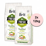 Brit Fresh Duck with Millet Adult Run &amp;amp; Work 2 x 12 kg