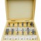 Set de 12 freze pentru lemn diferite profile cu prindere de 8mm