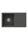 Chiuveta granit SanDonna Arona 760 Negru, 760x440x180 mm