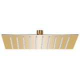 Cumpara ieftin Cap de dus tip ploaie patrat, auriu, 20x20 cm, otel inoxidabil
