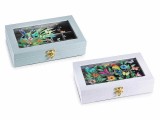 Cumpara ieftin Set 2 cutii bijuterii compartimentate Flowers cm 22,5 x 14 x 5 H
