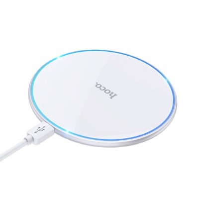 Incarcator Retea Wireless HOCO CW6 Pro, 15W, 1.67A, Alb foto