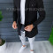 Cardigan barbati negru slim fit ZR T3596