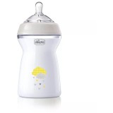 Biberon cu tetina din silicon Chicco Natural Feeling PP, 330ml, unisex, 6 luni+, 0% BPA