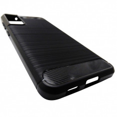 Husa tip capac spate Carbon silicon neagra pentru Samsung Galaxy S21 FE 5G