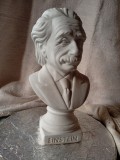 Albert Einstein sculptura bust gips