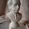 Albert Einstein sculptura veche bust gips