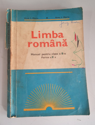 Limba romana -manual pt.cls.a IIa - partea II- Anca I.Maria , Radu I.Maria-1975 foto