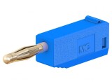 Mufă Banană 2mm 10A Albastră Aurită