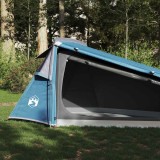 VidaXL Cort de camping tunel pentru 2 persoane, albastru, impermeabil