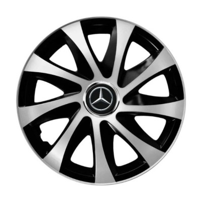 Set 4 capace roti Drift exrta silver&amp;amp;black R14 Compatibil Cu Mercedes-Benz foto