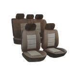 Set huse scaune auto universale gri-negru, design modern