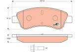 TRW GDB1463 COTEC set placute frana,frana disc