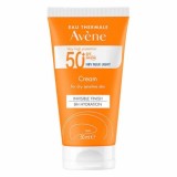 Av&egrave;ne Cremă SPF50+ 50ml Protecție Solară Față pentru Ten Uscat și Sensibil