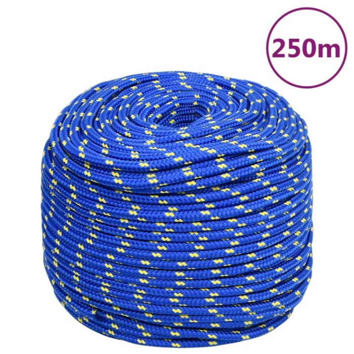 Fr&acirc;nghie de barcă, albastru, 6 mm, 250 m, polipropilenă