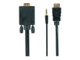 Cumpara ieftin Gembird A, HDMI, VGA, 03, 10 , Adaptor HDMI la VGA + audio, 3 m, 1080p