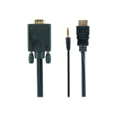 Gembird A HDMI VGA 03 10 Adaptor HDMI la VGA + audio, 3 m, 1080p