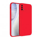 Husa din silicon compatibila cu Oppo A74 4G cu protectie la camera, silk touch, interior din catifea, Rosu