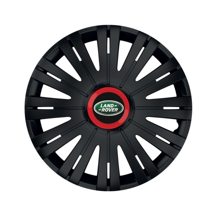 Set 4 capace roti Negre Cu Inel Rosu Active R15 pentru gama auto Land Rover