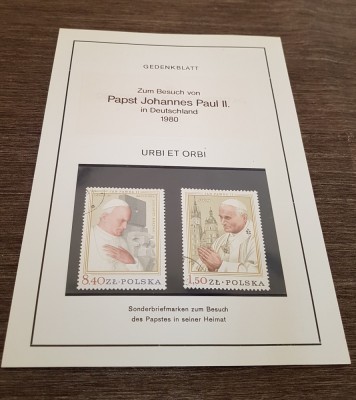 Filatelie Foaie comemorativă Papa Ioan Paul al II-lea foto