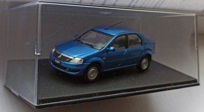 Macheta Renault (Dacia) LOGAN ph2 Facelift 2008 albastru - Eligor 1/43 foto