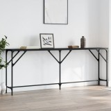 VidaXL Măsuță consolă, negru, 200x29x75 cm, lemn compozit
