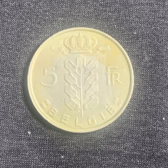 Moneda 5 franci 1974 Belgia