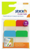 Stick Index Plastic Transp. Cu Margine Color 38 X 25 Mm, 4 X 20 File/set, Stick&quot;n - 4 Culori Neon