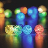 Instalație Lumini Perdea LED, 1m, 144 Becuri, Multicolor, 8 Programe, Oem