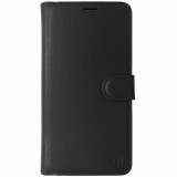 Husa tip carte cu stand Techsuit, aspect piele neagra, pentru Samsung Galaxy A57 5G