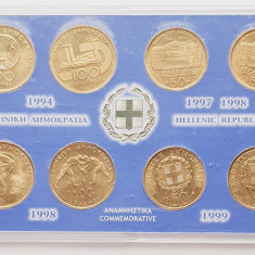 M01 Grecia set 8 monede 4 x 50 & 4 x 100 Drachmes UNC