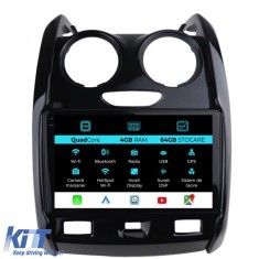Navigatie Dedicata Dacia Duster (2010-2020),QuadCore, 9Inch, 4Gb Ram, 64Gb Stocare, Carplay Performance AutoTuning