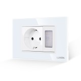 Cumpara ieftin Priza Schuko + Lampa de Veghe cu Rama din Sticla LUXION, Standard Italian, 3M SmartElectro IntelligentHouse