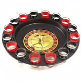 Joc ruleta cu pahare de shot-uri, 16 pahare din sticla, 25ml, 30cm diametru,