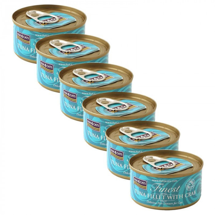 Fish4cats Finest Tuna &amp;amp; Crab 6 x 70 g