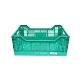 Lada, cutie plastic pliabila 595x395x250mm, verde pentru depozitare