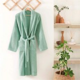 Cumpara ieftin Halat de baie Unisex Salyaka Mint, Marime L / XL (Bumbac 100%)