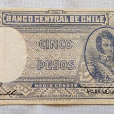 Chile - 5 Pesos ND (1958-1959) A21