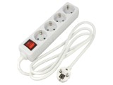 Prelungitor alimentare Goobay 3G1,5mm&sup2; 1,5m 4 prize 16A PVC alb 39037