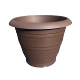 Ghiveci din plastic Lyra, maro, D 35 cm